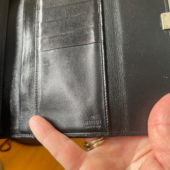 GUCCI Classic Jackie Soft Black Leather Continental Wallet - Picture 5 of 7